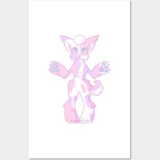 pastel pink furry Posters and Art